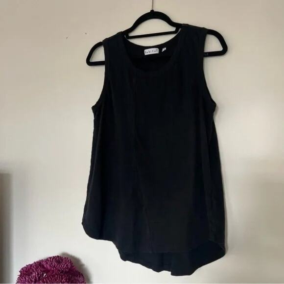 Habitat Black Pieced Cotton Tank Top - Picture 2 of 6